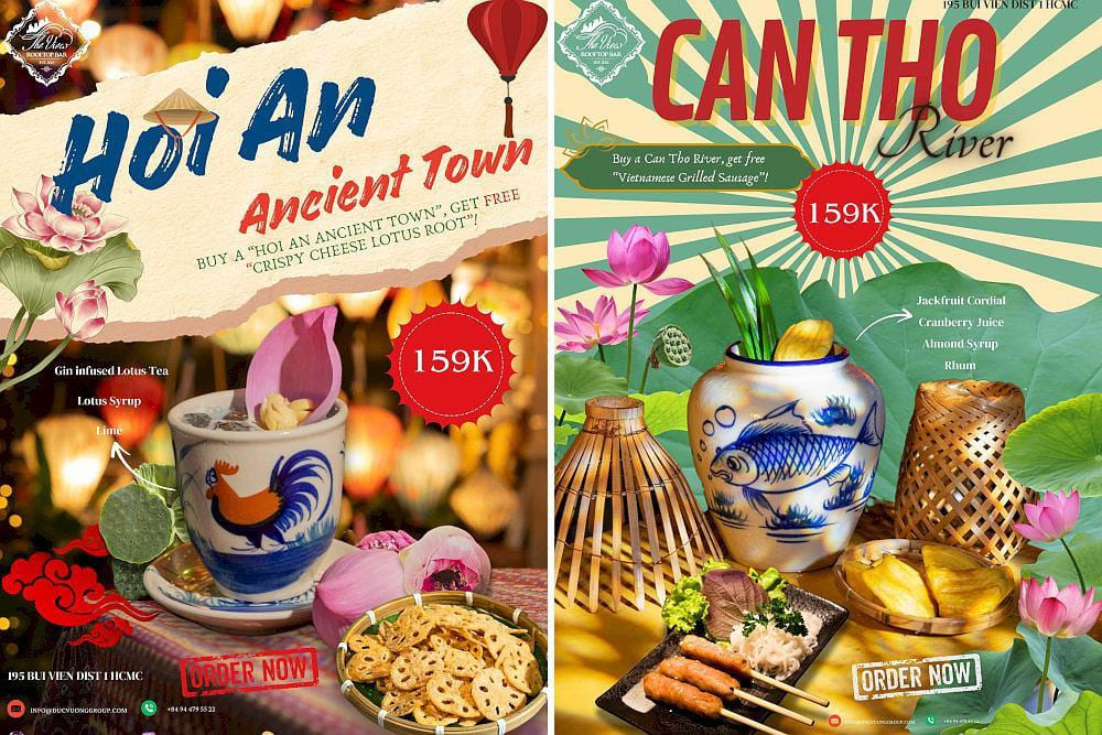 Each cocktail at The View Rooftop is a flavorful journey across Vietnam, from the gentle charm of Hoi An to the tropical notes of Phu Quoc (Source: The View Rooftop Bar & Eatery)